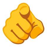 Indice verso l’osservatore - Noto Color Emoji