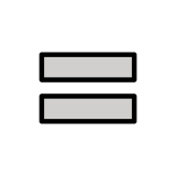 Segno di uguaglianza - OpenMoji