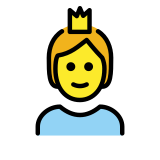 Persona con corona - OpenMoji