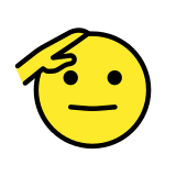 Faccina che fa il saluto - OpenMoji