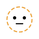 Faccina tratteggiata - OpenMoji