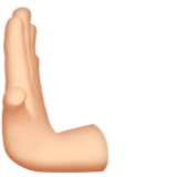 mano che spinge a sinistra: carnagione chiara