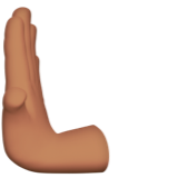 mano che spinge a sinistra: carnagione olivastra