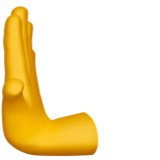 Emoji della mano che spinge a sinistra