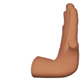 mano che spinge a destra: carnagione olivastra