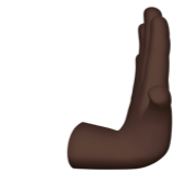 mano che spinge a destra: carnagione scura