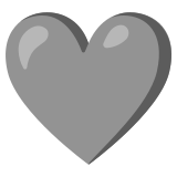 Cuore grigio - Noto Color Emoji
