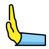 Mano che spinge a sinistra - OpenMoji