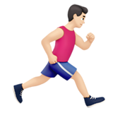 uomo che corre: carnagione chiara e a destra