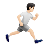 persona che corre: carnagione chiara e a destra