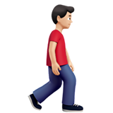 uomo che cammina: carnagione chiara e a destra