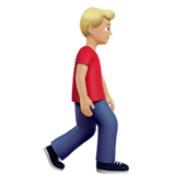 uomo che cammina: carnagione abbastanza chiara e a destra