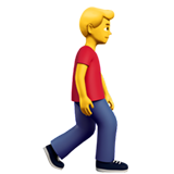 uomo che cammina: a destra