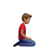 uomo inginocchiato: carnagione olivastra e a destra