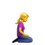 donna inginocchiata: a destra