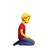 uomo inginocchiato: a destra