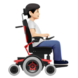 persona su sedia a rotelle motorizzata: carnagione chiara e a destra