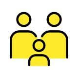 Famiglia: persone adulte, minore - OpenMoji
