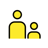 Famiglia: persona adulta, minore - OpenMoji