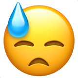 Emoji sudore freddo