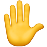 Mano alzata Emoji