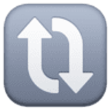 Frecce verticali che ruotano in senso orario - Facebook