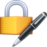 Lucchetto con penna stilo - Facebook