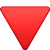 Triangolo rosso con punta verso il basso - Facebook