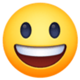 Faccina con sorriso e occhi spalancati - Facebook