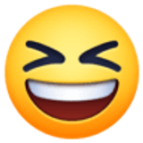 Sorriso a bocca aperta con occhi chiusi - Facebook