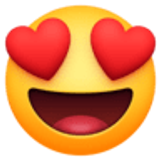Faccina con sorriso e occhi a cuore - Facebook