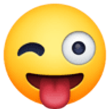 Faccina che fa l’occhiolino e mostra la lingua - Facebook