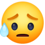 Faccina delusa ma sollevata - Facebook