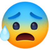 Faccina sudata in ansia - Facebook