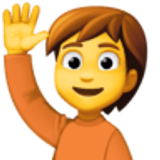 Persona con mano alzata - Facebook