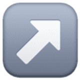 Freccia rivolta verso destra che punta in alto - Facebook