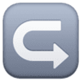 Freccia curva a destra - Facebook