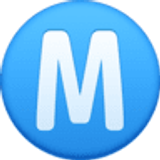 Pulsante M cerchiata - Facebook