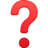 Punto interrogativo rosso - Facebook