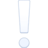 Punto esclamativo bianco - Facebook
