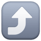 Freccia curva in alto - Facebook