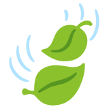 Foglia al vento - Noto Color Emoji