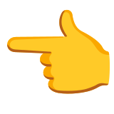 Indice verso sinistra - Noto Color Emoji