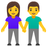 Uomo e donna che si tengono per mano - Noto Color Emoji