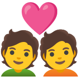 Coppia con cuore - Noto Color Emoji