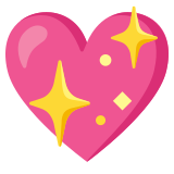 Cuore che luccica - Noto Color Emoji