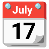 Calendario a strappo - Noto Color Emoji