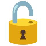 Lucchetto aperto - Noto Color Emoji