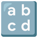 Pulsante con lettere latine minuscole - Noto Color Emoji