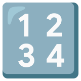 Pulsante con numeri - Noto Color Emoji